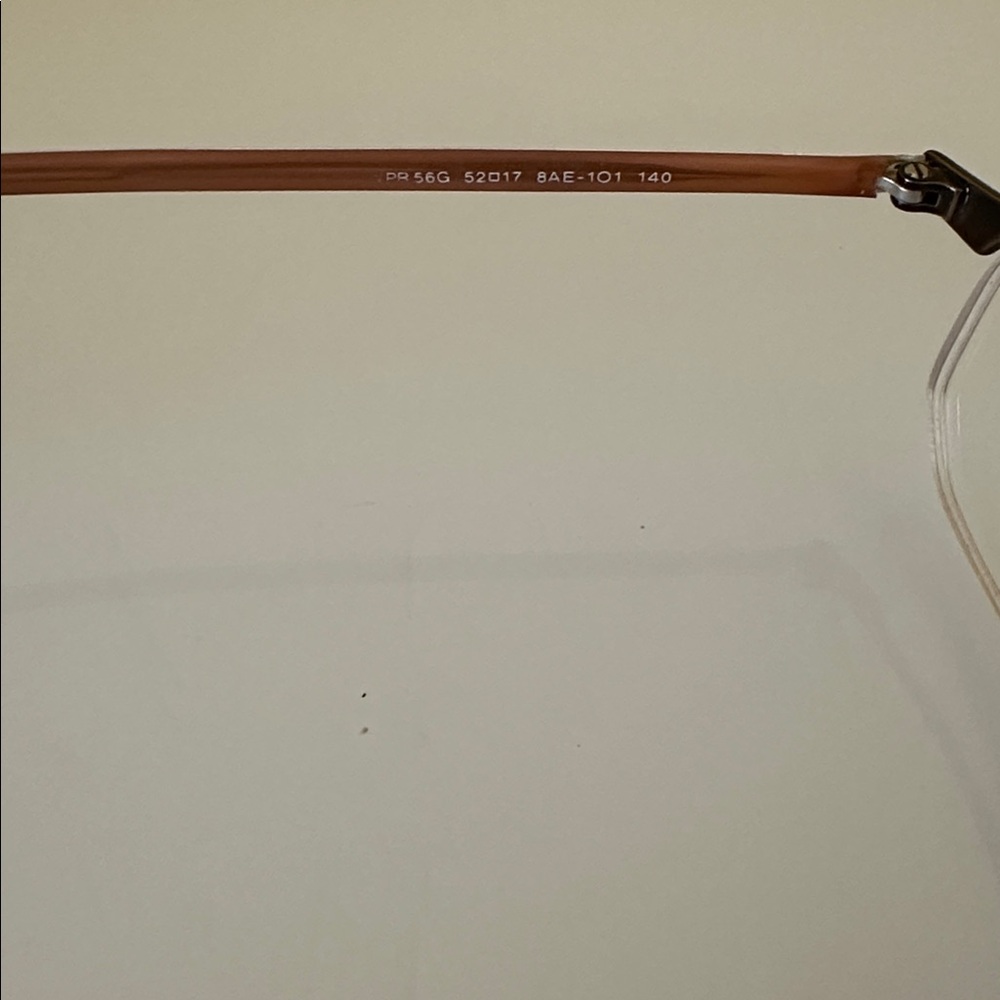 Prada Sleek Bronze Titanium Frameless Rectangular Prescription Glasses Frame - Picture 11 of 15